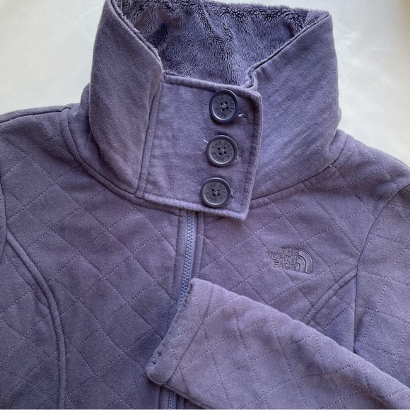 The North Face Caroluna Quilted Fleece Full Zip Jacket Purple Women's Medium - Picture 1 of 9